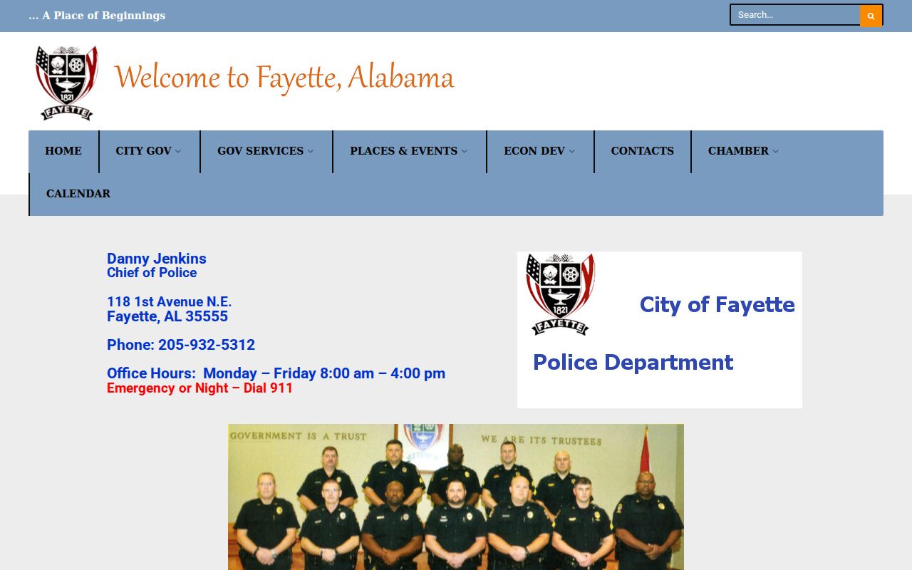 Fayette warrant search police contact page