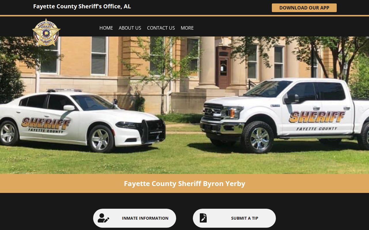 Fayette County outstanding warrants Sheriff official page